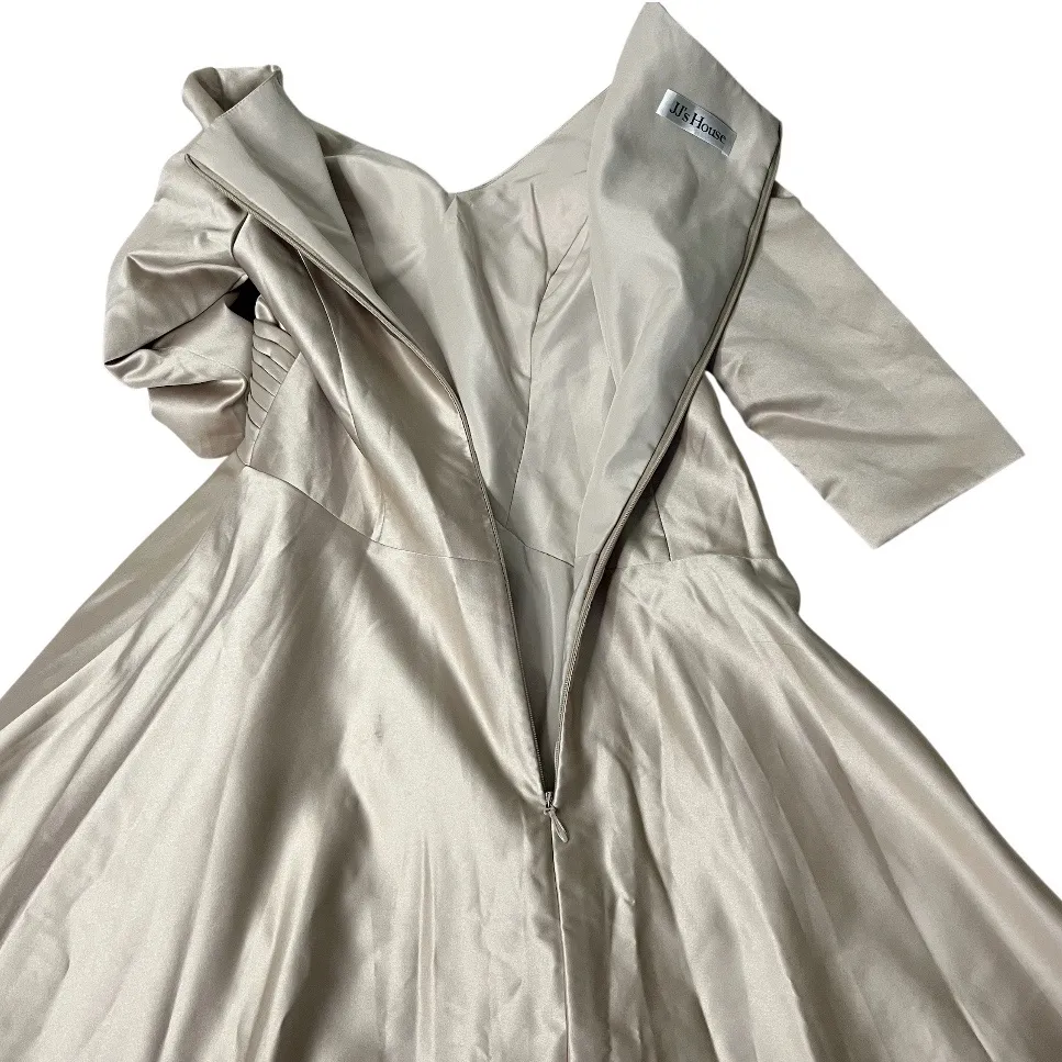 JJ’s HOUSE Dress Tea Length Event Mother Of The Bride Gala  Satin Size 12 NEW - Image 8
