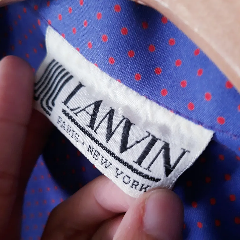 Vintage Lanvin embroidered logo top - Image 4