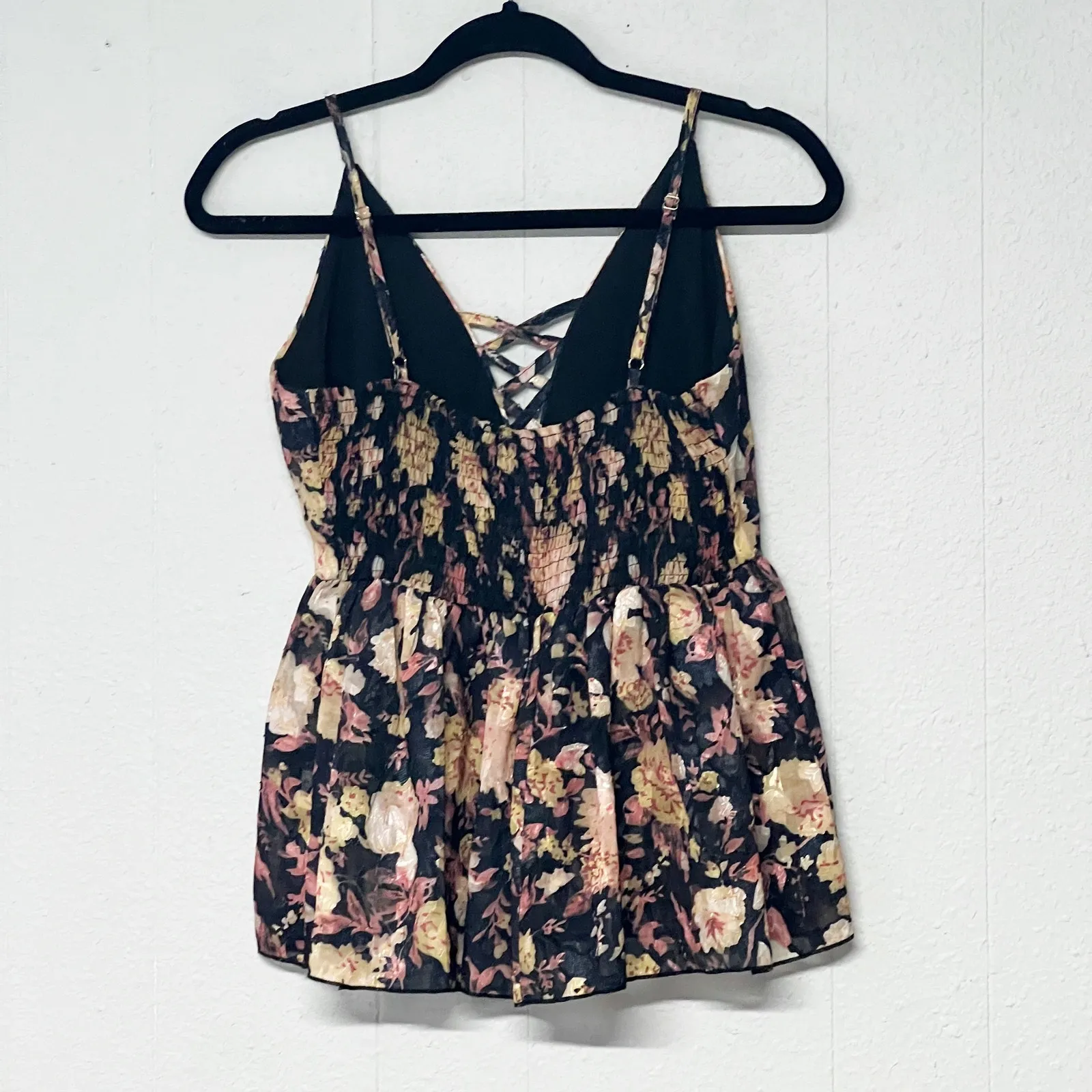 Vintage A. Peach Babydoll Top Women Small Dark Forest Fairy Y2K Boho Cottagecore - Image 4