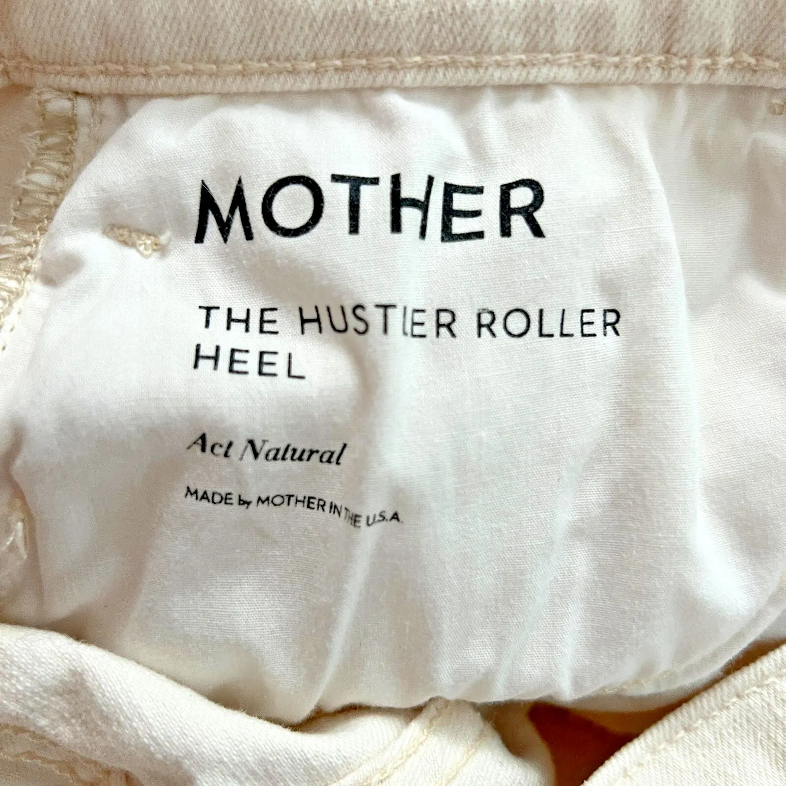 MOTHER Denim Hustler Roller Heel Wide Leg in Act Natural sz 30 - Image 6