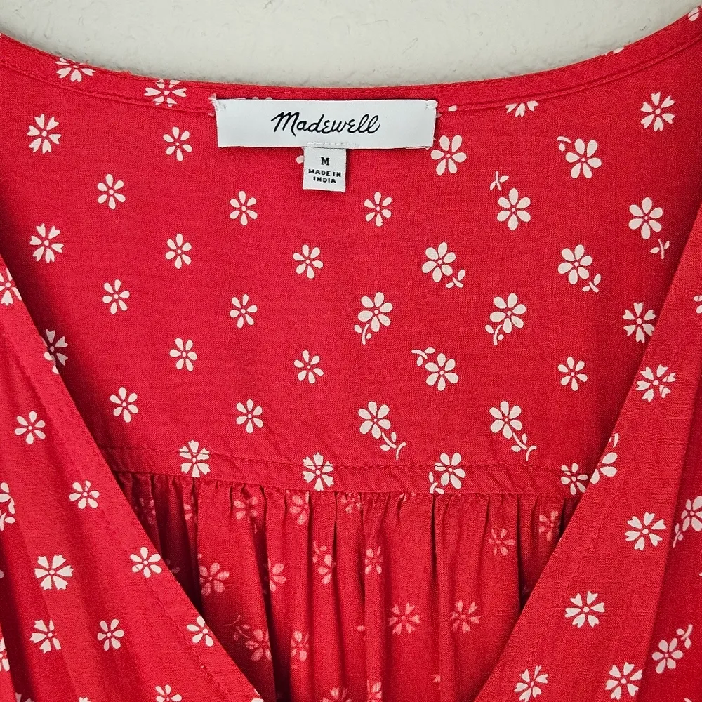 Madewell  Sophia Mini Dress in Bandana Flower Size M Red - Image 9