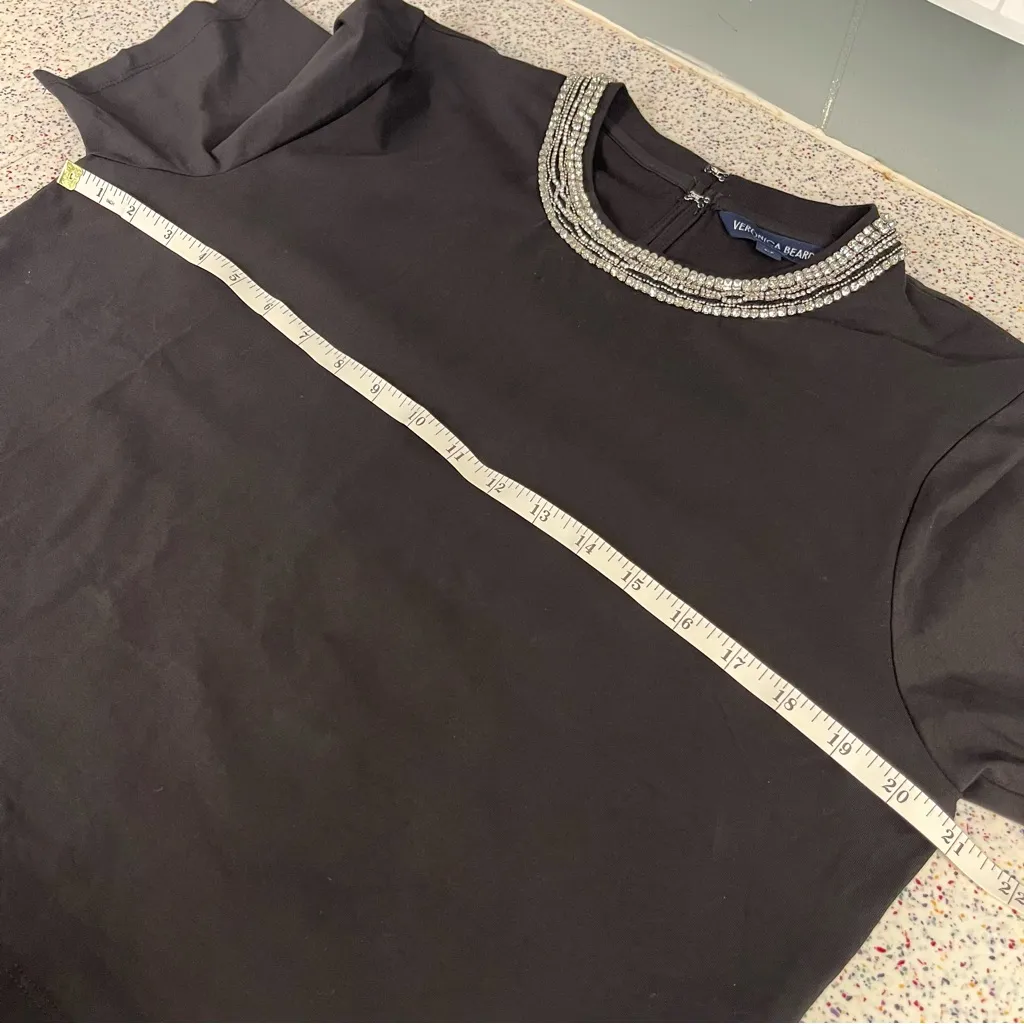 VERONICA BEARD Sebastian Crystal Embellished Short Sleeve T-Shirt Crop Women’s S - Image 6