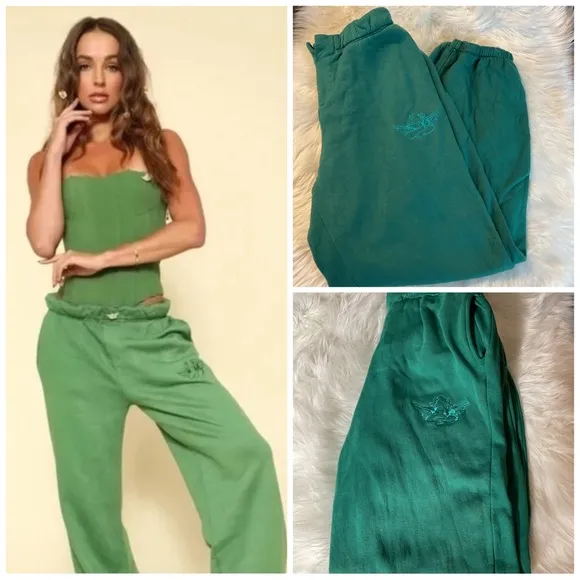 Josh Grunfeld Vintage Sweatpants in Emerald Green - Image 2