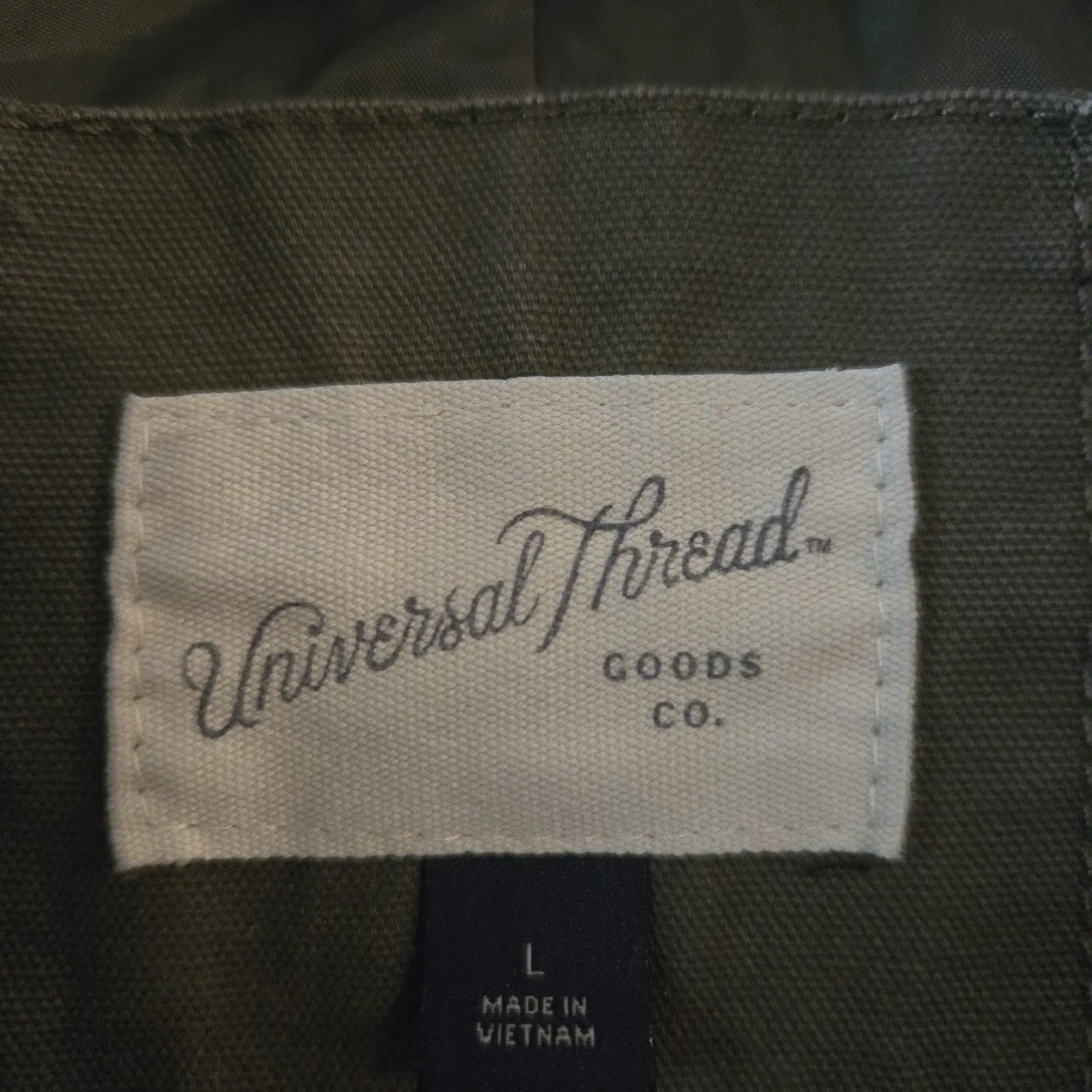 Universal Thread Chore Jacket Women's Large Oversized Corduroy Collar Military - Image 7