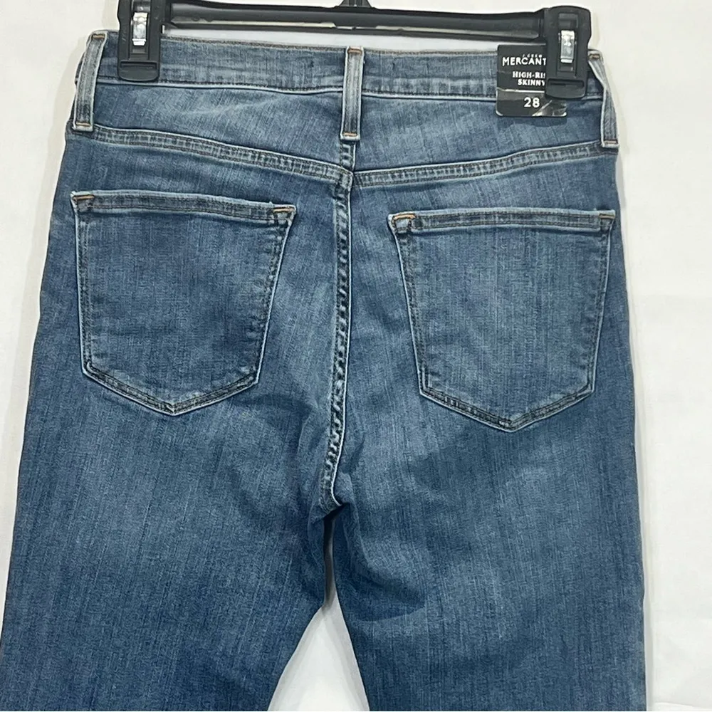 J.CREW MERCANTILE High Rise Distressed Skinny Jeans Size 28 NWT - Image 5