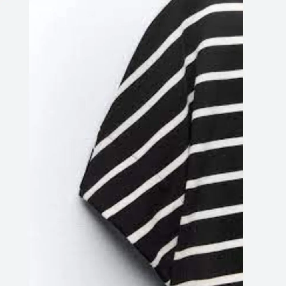 NWT ZARA ASYMMETRICAL STRIPED T-SHIRT - Image 3