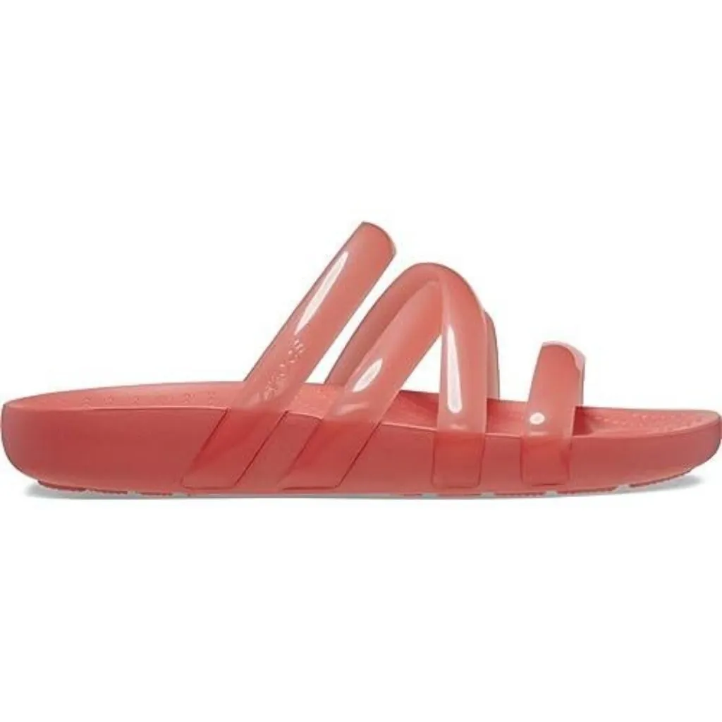 CROCS Splash Coral Glossy Strappy Sandals Siz 8 NEW NWT - Image 2