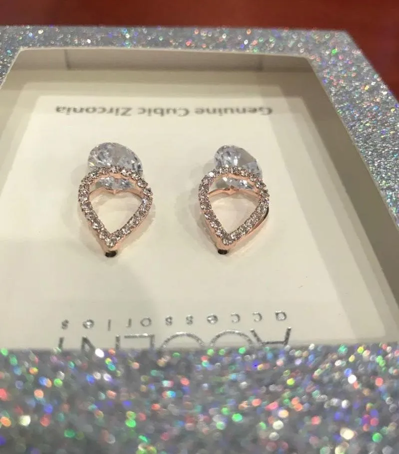 Accent - Sparkly Tear Drop Earrings - NIB - Image 6