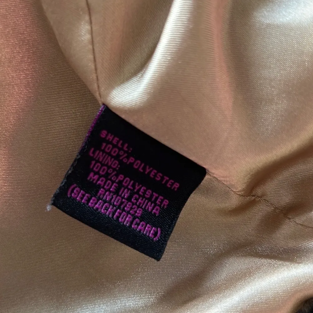 Faux Fur Cropped Leopard Jacket Tan Size M - Image 6