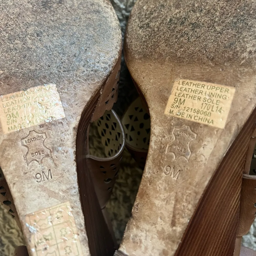 Tory Burch Nutria Perforated Gladiator Ankle Wrap Wedge Sandal - Image 9