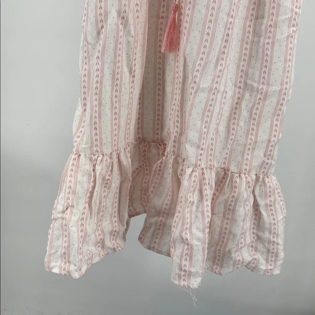 Sugarlips Pink White Striped Mini lined slip Dress soft girl cottage S pastel - Image 9