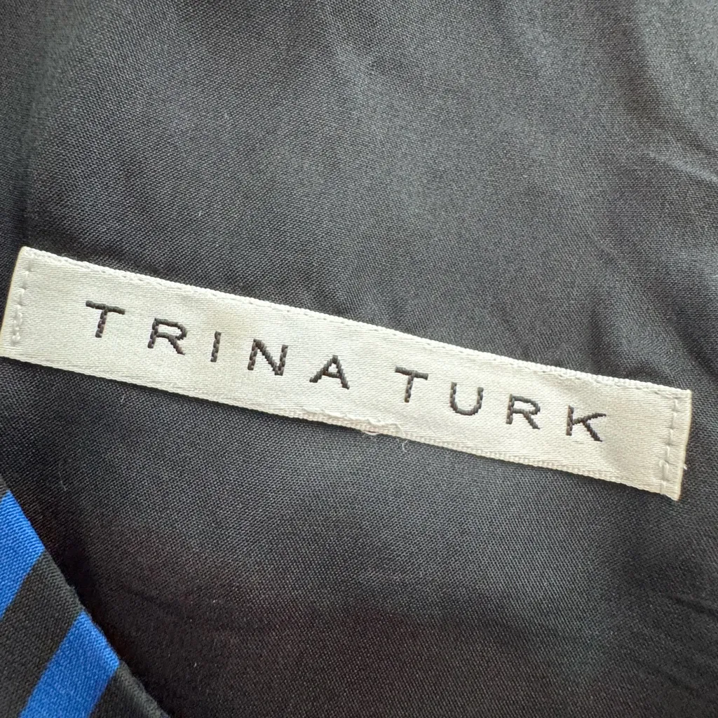 Trina Turk Shape Study Chazz Silk Multi Colored Halter Dress Size 0 - Image 4