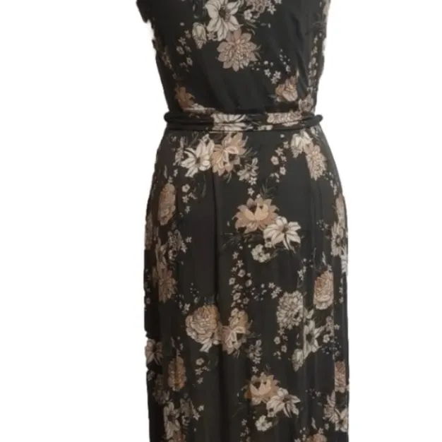 LOFT Floral Maxi Dress in Gray and Pink - Image 6