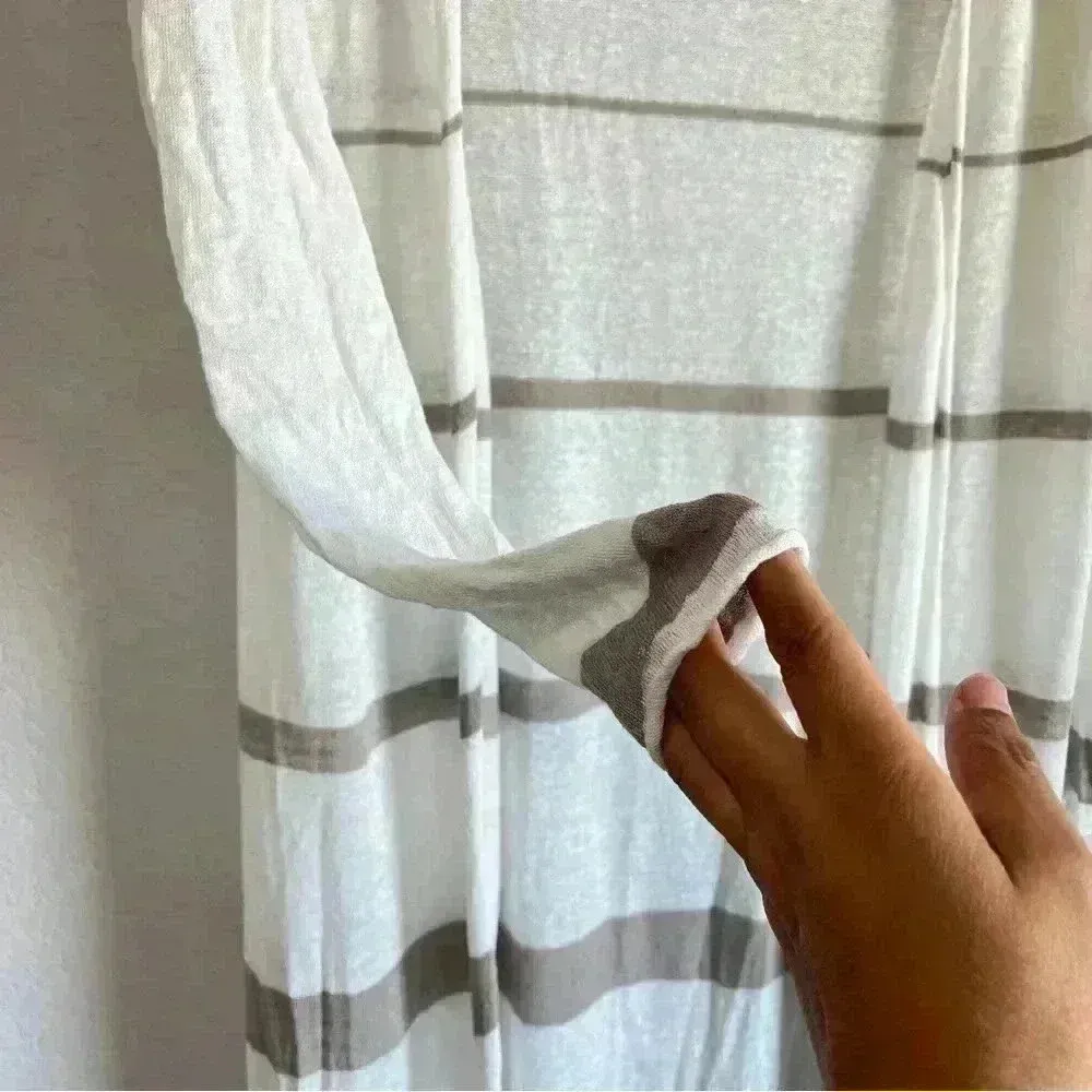 CAbi Women's Taupe Beige Bon Voyage Riviera Linen Blend Duster Sweater, Size M‎ - Image 5