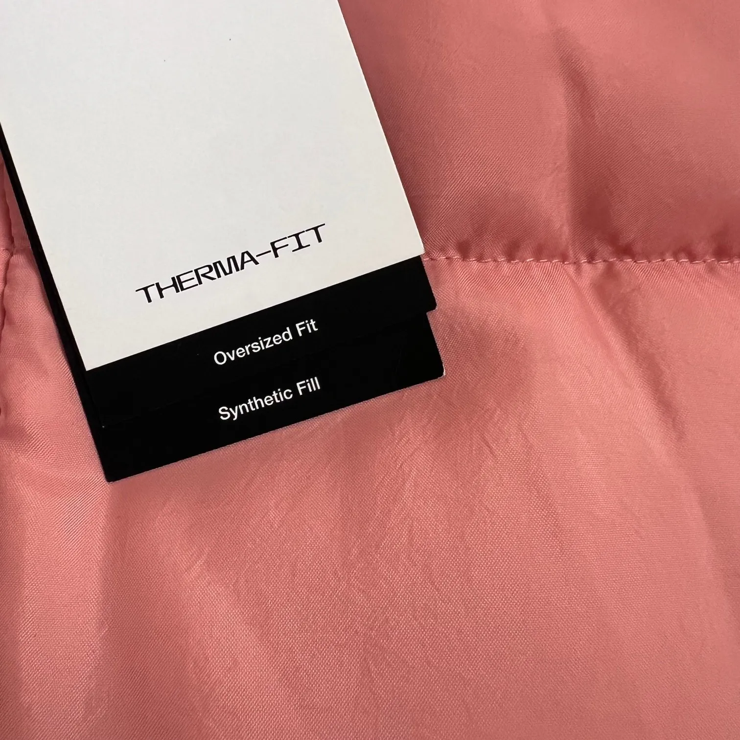 Nike Therma-FIT Women's Vest XL Sleeveless Puffer‎ Jacket Quilted Pink - Image 7