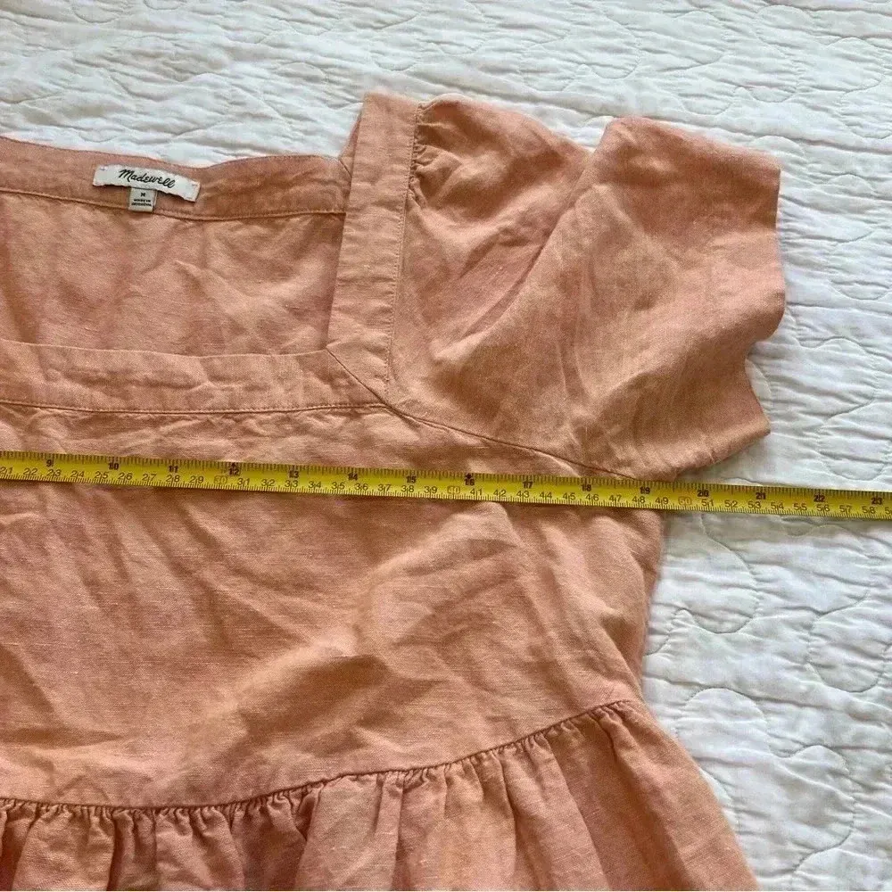 Madewell Linen-Blend Allie Mini Dress size M - Image 9