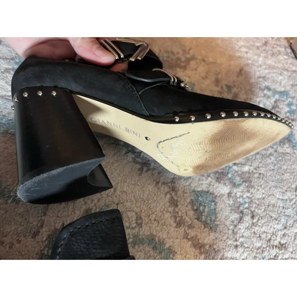 Giani Bini Western Studded Black Ankle Boots Size 6 M Bootie Festival Rock - Image 7