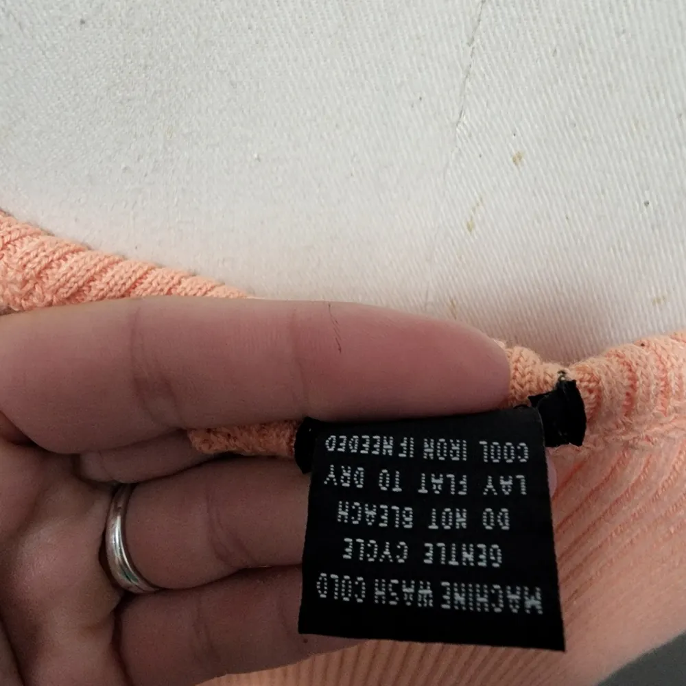 Tangents 90s coral ribbed sweater tank size large - Image 6