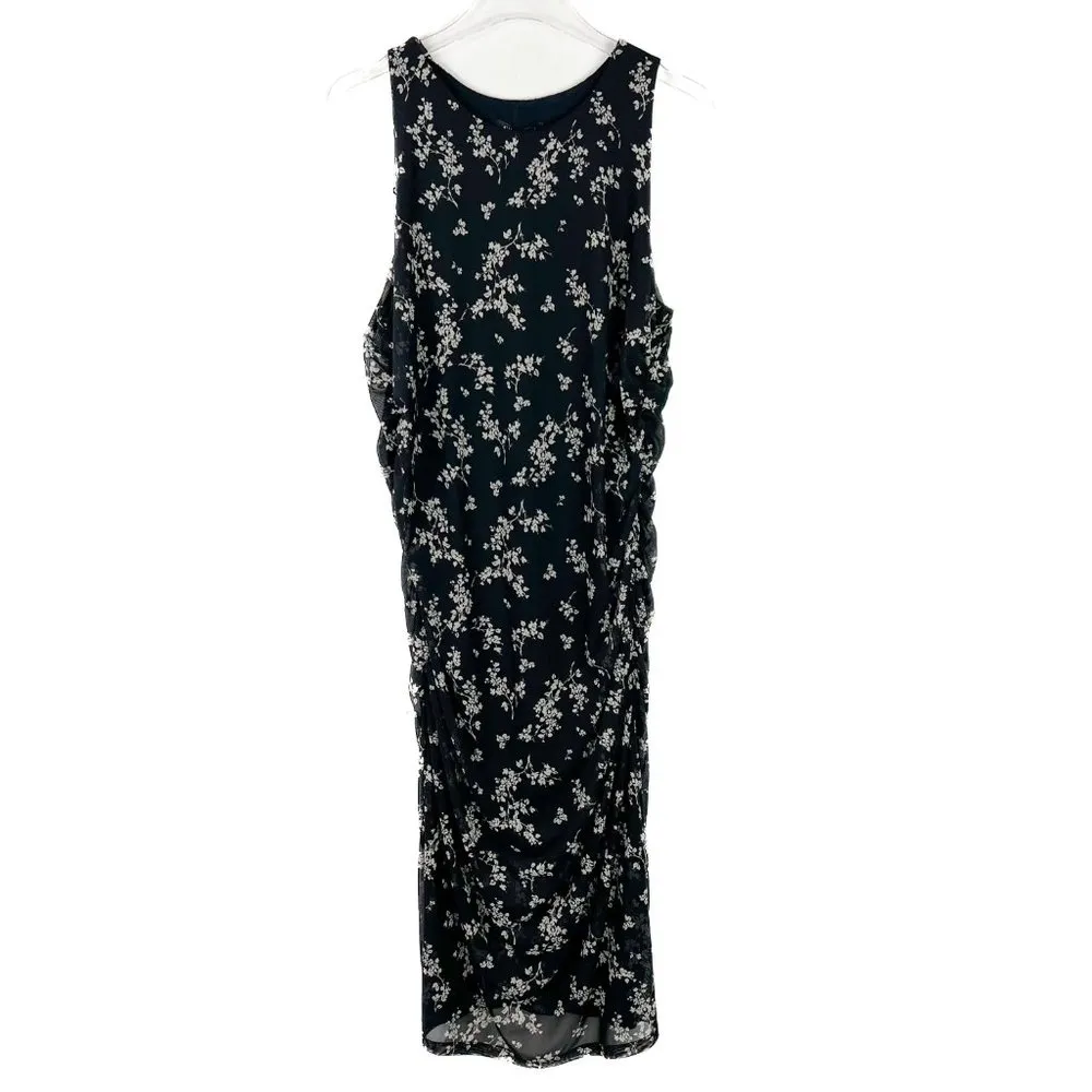 NWT Stitch Fix 41 Hawthorn Sophia Sleeveless Midi Dress Black Floral Size 2X - Image 2