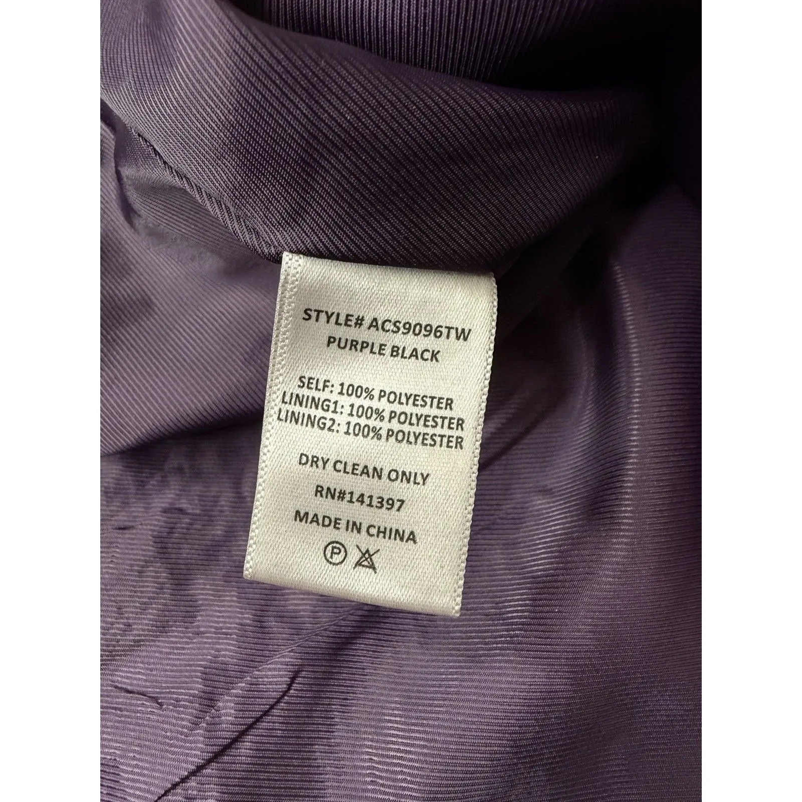 ASTR The Label Purple Boucle Tweed Mini Skirt XL High Waisted Slit Lined Preppy - Image 5