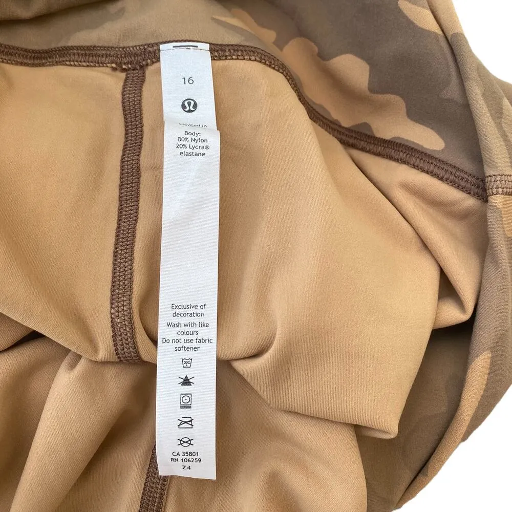 Lululemon Align High Rise Leggings 25" Heritage 365 Camo Beige Multi Women's 16 - Image 10