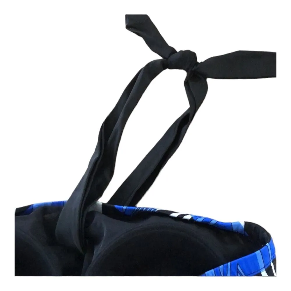 NWT Longitude Woman Halterneck swimsuit ib blue & white size 20 W - Image 5