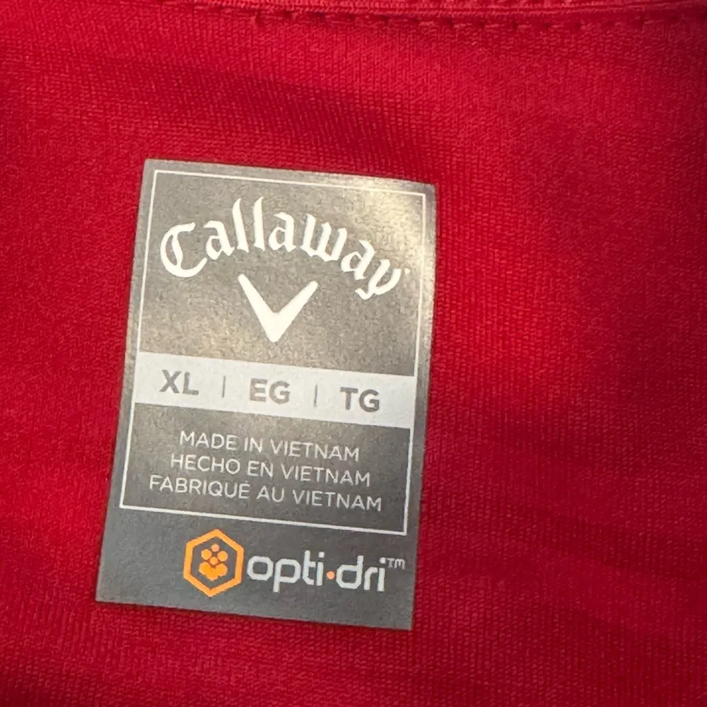 Callaway Women's Short Sleeve Golf Polo Shirt Collared 4 Button Red Sz XL - Image 6