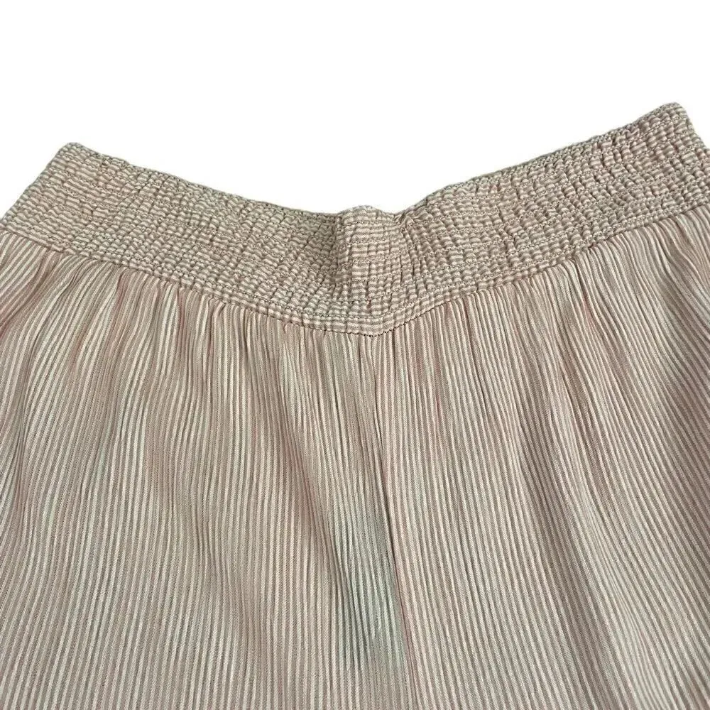 Russell Kemp Bohemian Striped Wide Leg Loungewear Pull On Oversized Pants XSmall Orange Size XS - Image 4