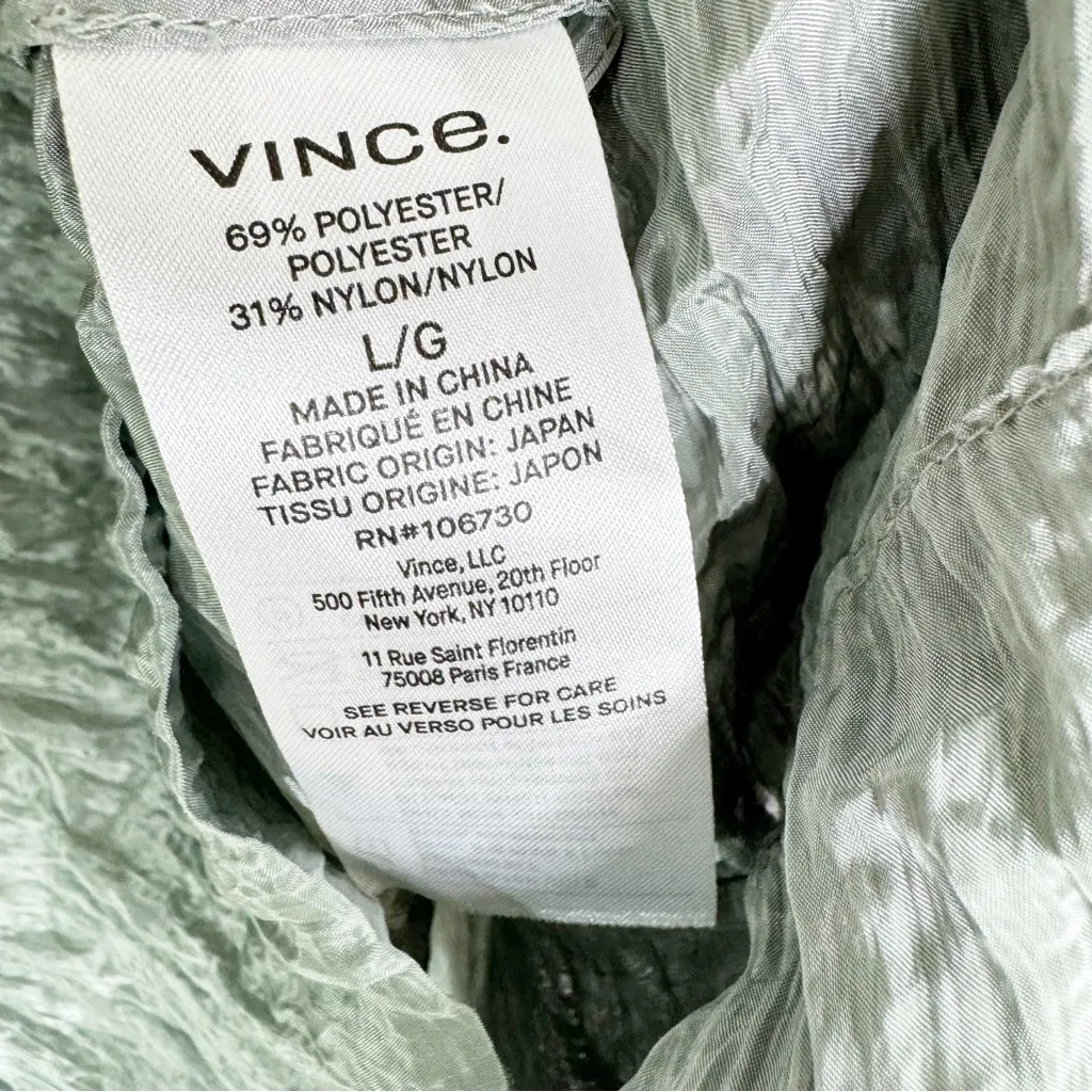 Vince Textured Sleeveless Popover Dress Mint Seafoam Green Size L - Image 13