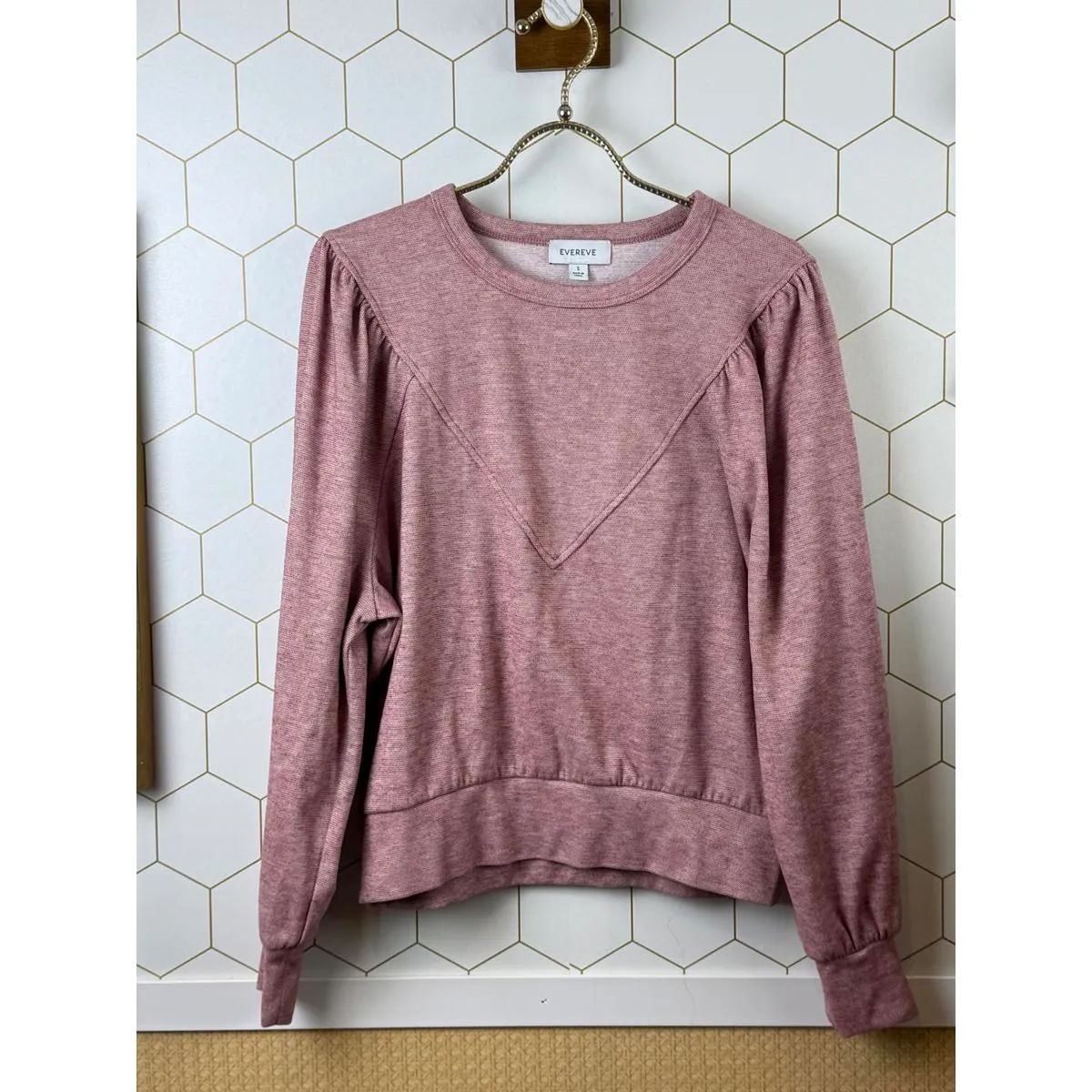 Evereve Pink Kylar Pleated Sleeve Pullover - Size - Small - Image 4