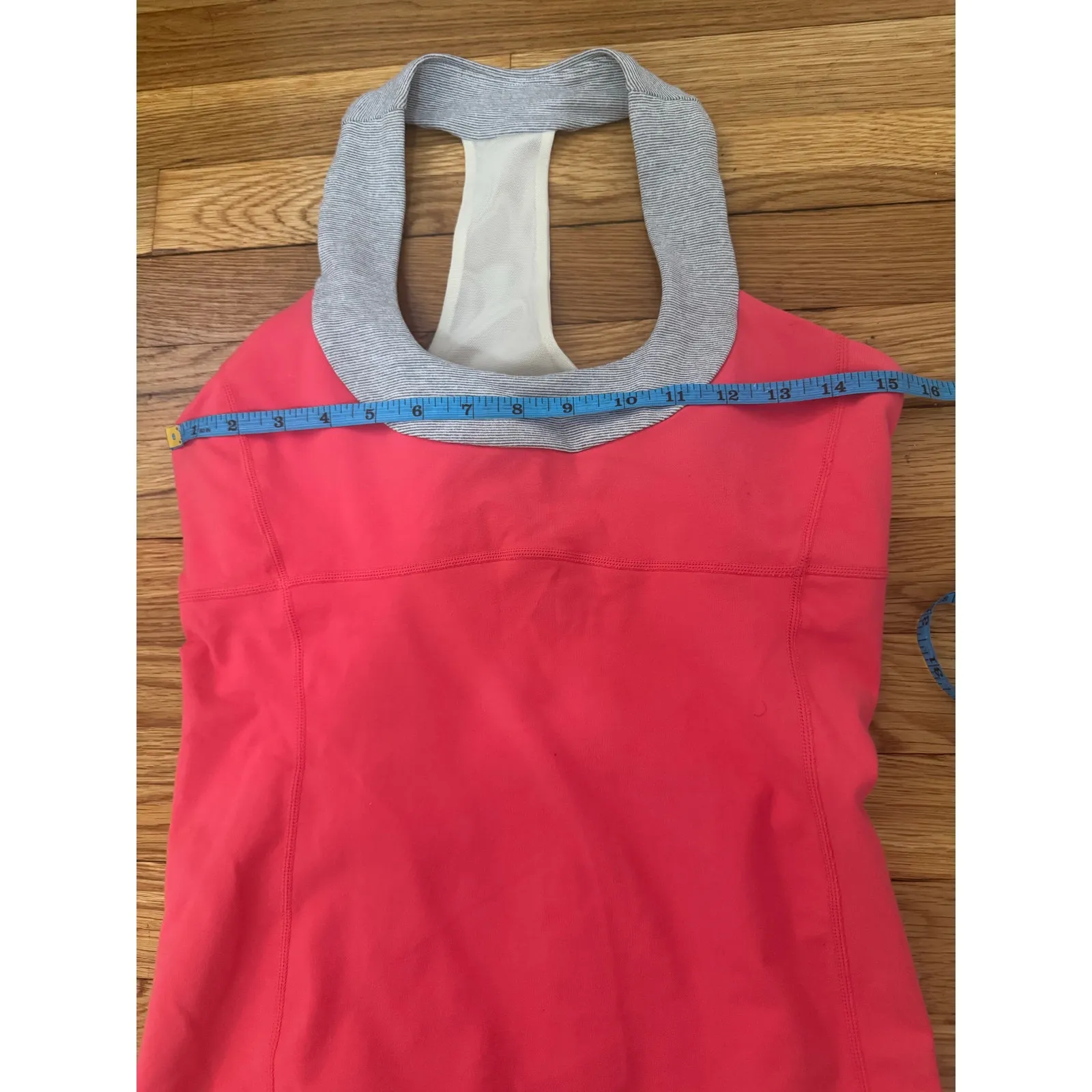Lululemon Size 8 Round Neck Tank Top Activewear Racerback built in sports bra Pink - Image 7