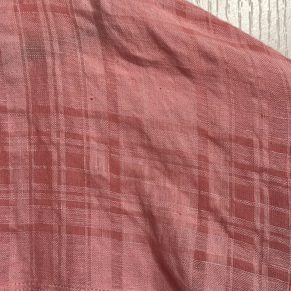 💖 Lafayette 148 Pink Short Sleeve Linen Blend Blouse Size M - Image 6