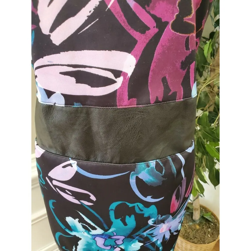 Fashion to Figure Women's Black Floral Polyester Sleeveless Knee Length Dress 3 - Image 3