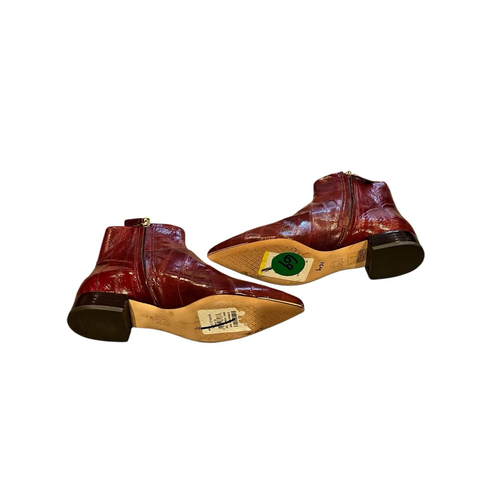 New! Tory Burch 'Lila' Booties Genuine Eel Leather Red Womens Size 5 M MSRP $498 - Image 6