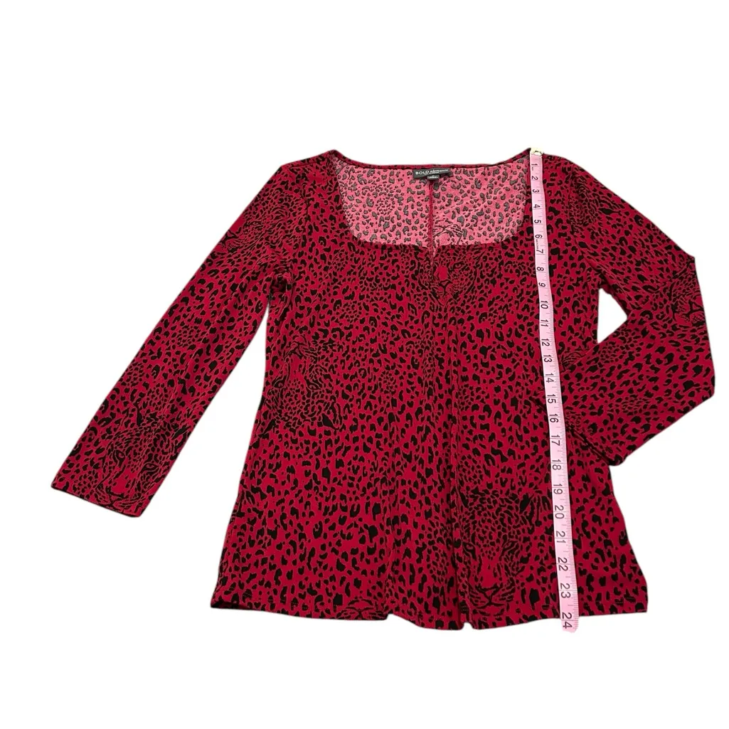 3/$15 BOLD ELEMENTS leopard blouse - Image 2