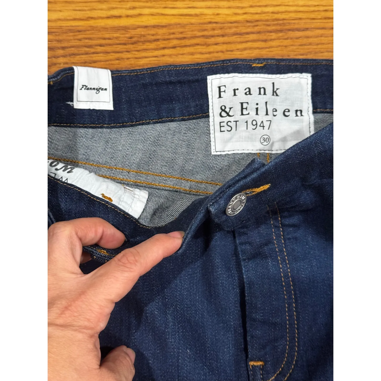 Frank & Eileen FLANNIGAN Flare Jean ITALIAN POWER DENIM 2003 Wash size 30 - Image 3