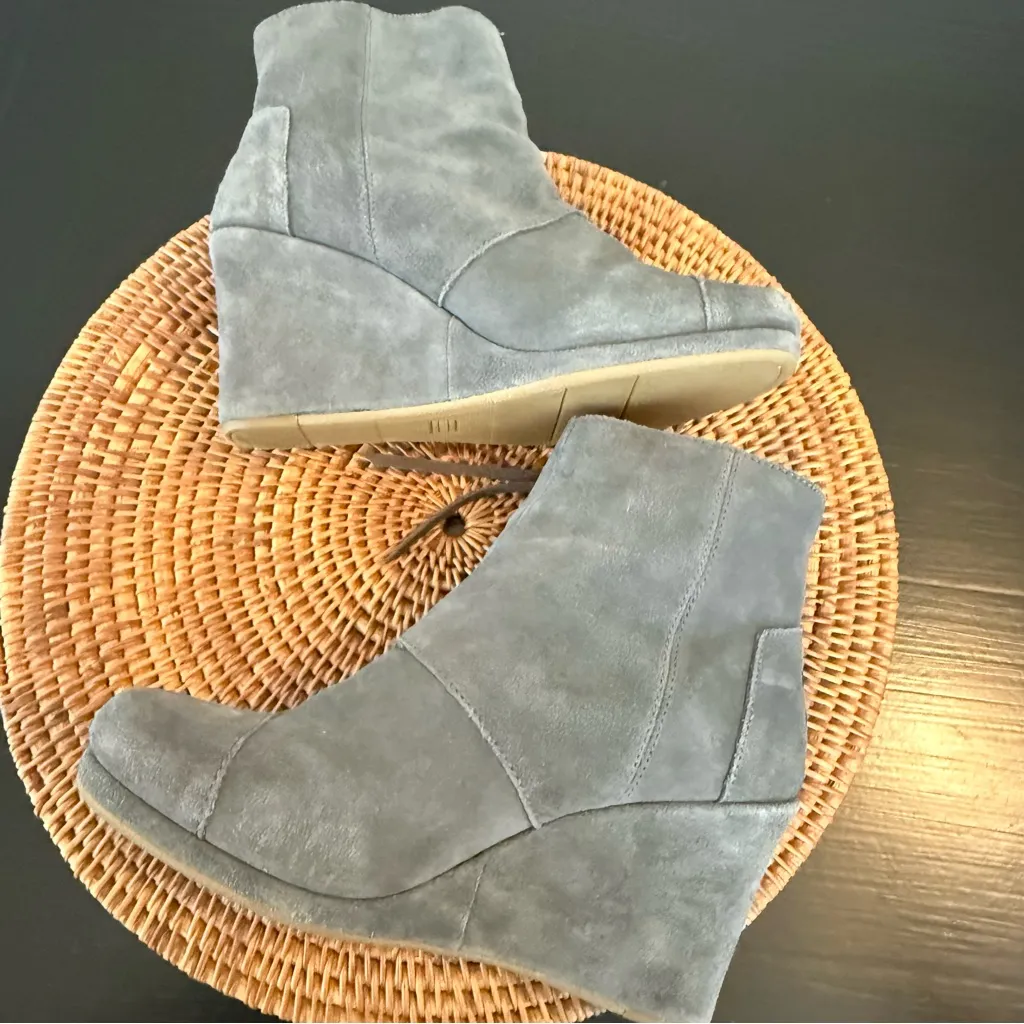 Toms Gray Wedge Ankle Boots - Image 5