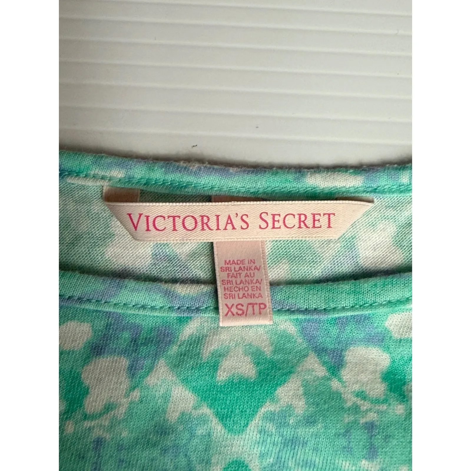 Victoria's Secret XS Green‎ Blue Ruched Bodycon Mini Dress Short Sleeve - Image 2