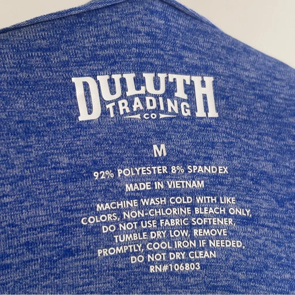 Duluth Trading Co Blue Snap Pullover Long Sleeve Performance Top Size M Size M - Image 3