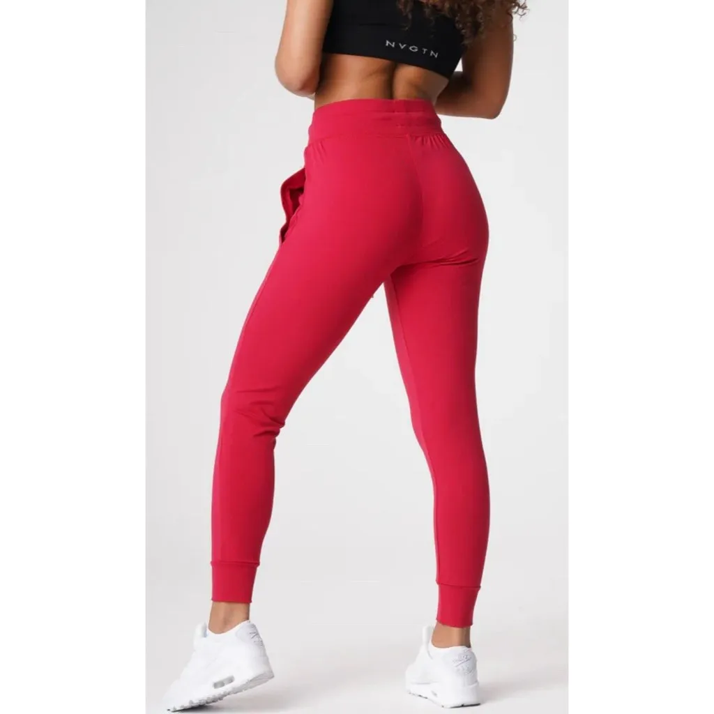 NVGTN Ruby Red Jogger Pant Women Small‎ Athletic Athleisure Gym Workout Yoga - Image 9