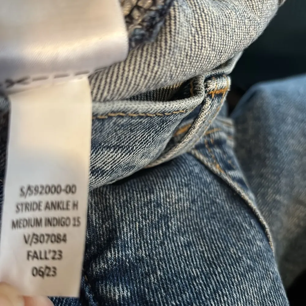 Gap High Rise Stride Wide-Leg Ankle Jeans Sz 30/10P Medium Indigo Wash Cotton - Image 8