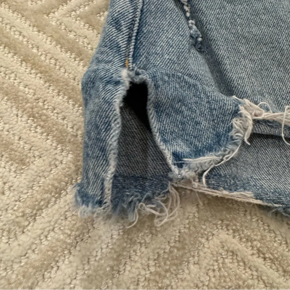 Abercrombie High Rise Distressed Jean Shorts - Image 4