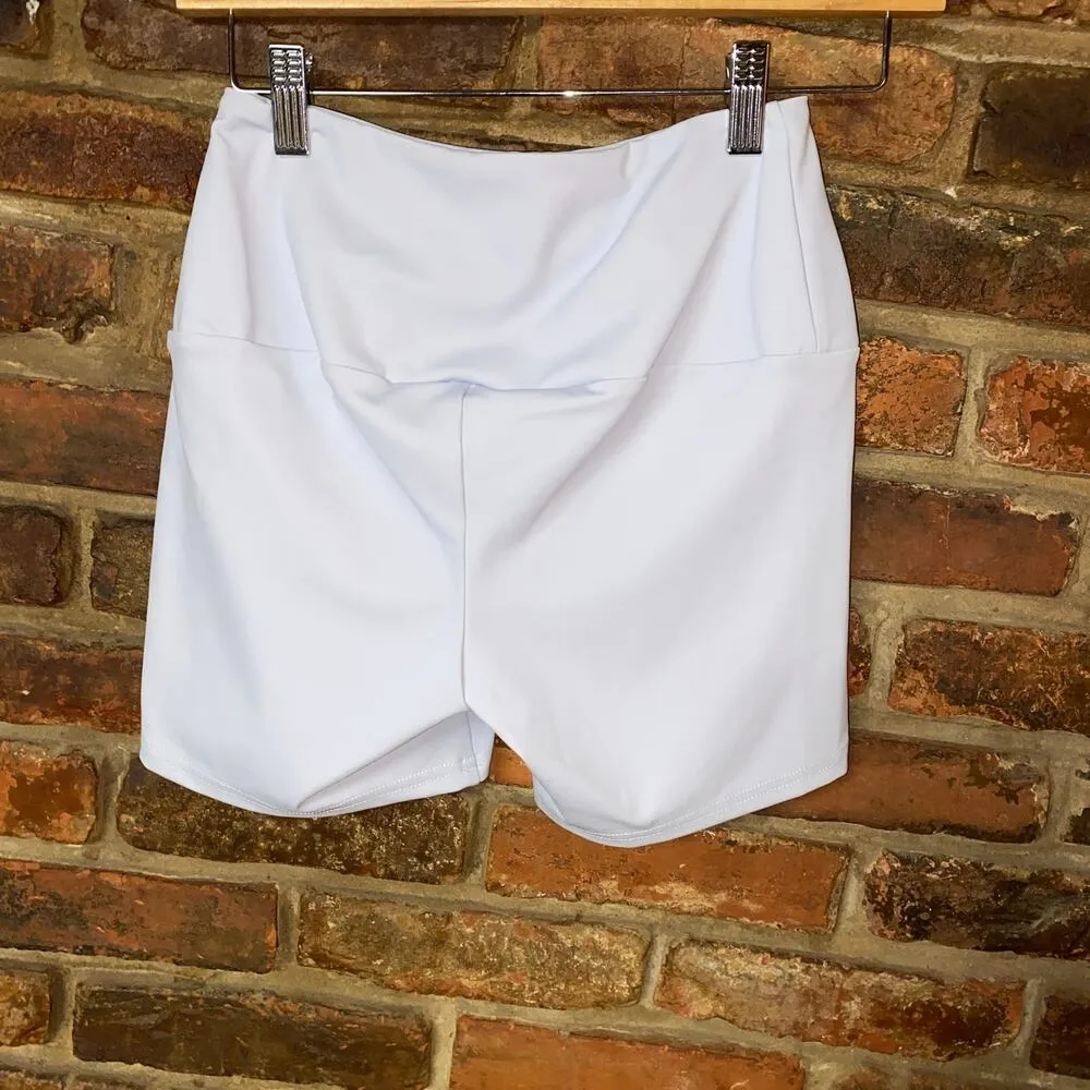 New Shakti Shanti Lavender Lilac Purple Bike Yoga Shorts Women's Size 36 US 10 - Image 4