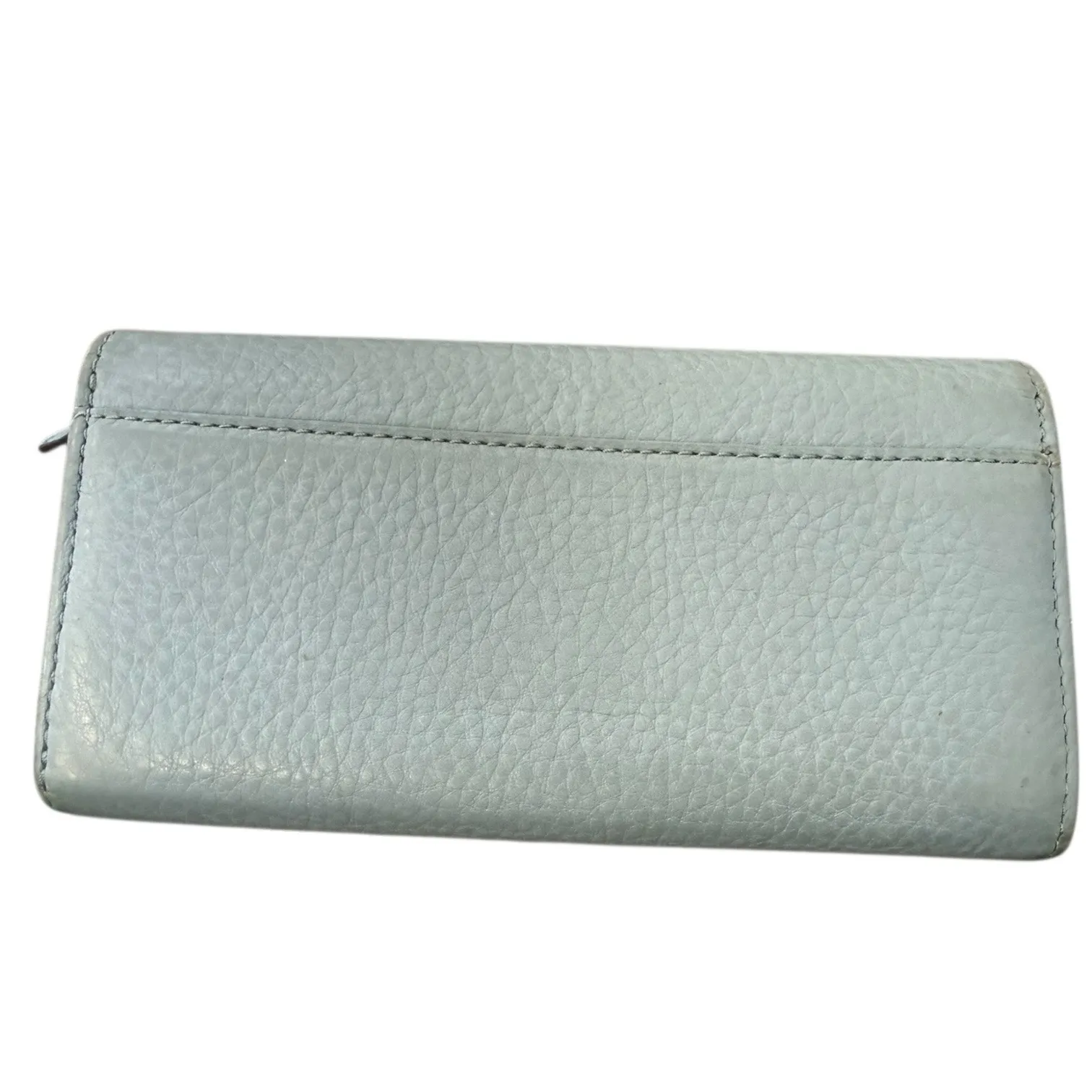 Michael Kors  Blue Pebbled Leather Jet Set Long Wallet - Image 2