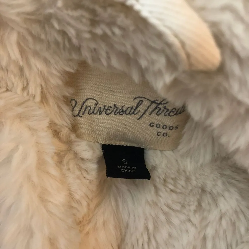 Universal Thread Womens Faux Sherpa Lined Denim Jacket White Size S - Image 4