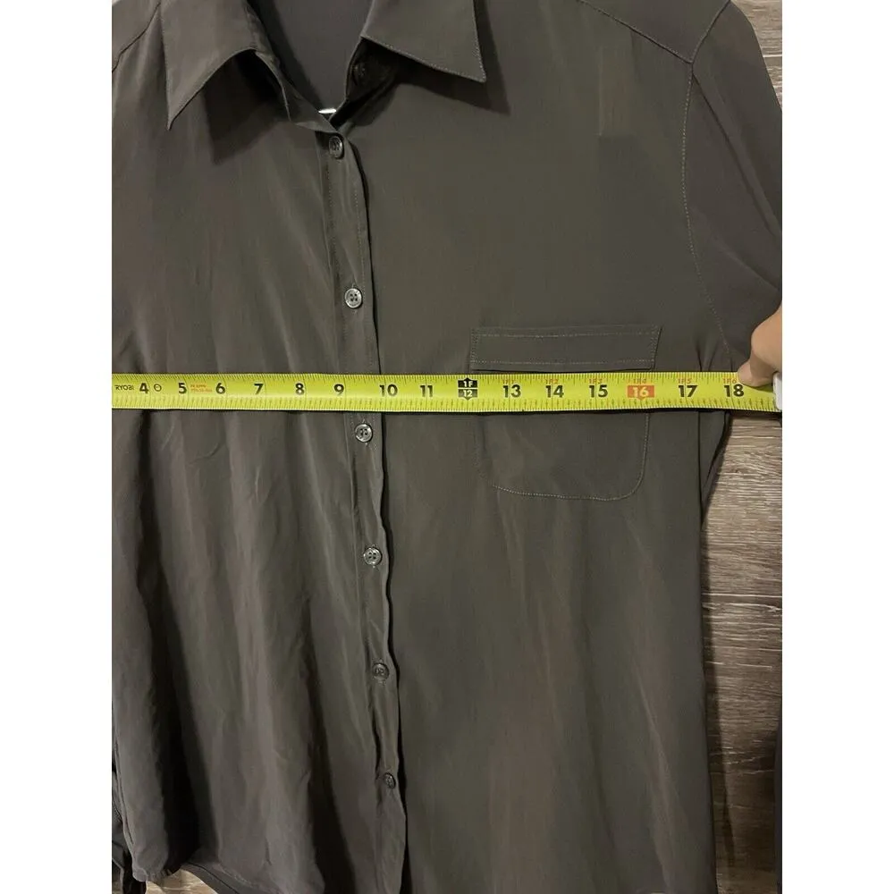 EMPORIO ARMANI LONG SLEEVE SILK BUTTON DOWN IVORY BLOUSE WOMEN EUR 36 SMALL - Image 3