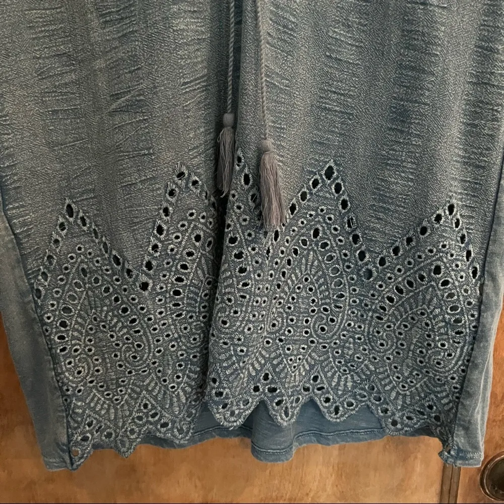Lucky Brand Chambray Tank with Tassels Small - Image 5