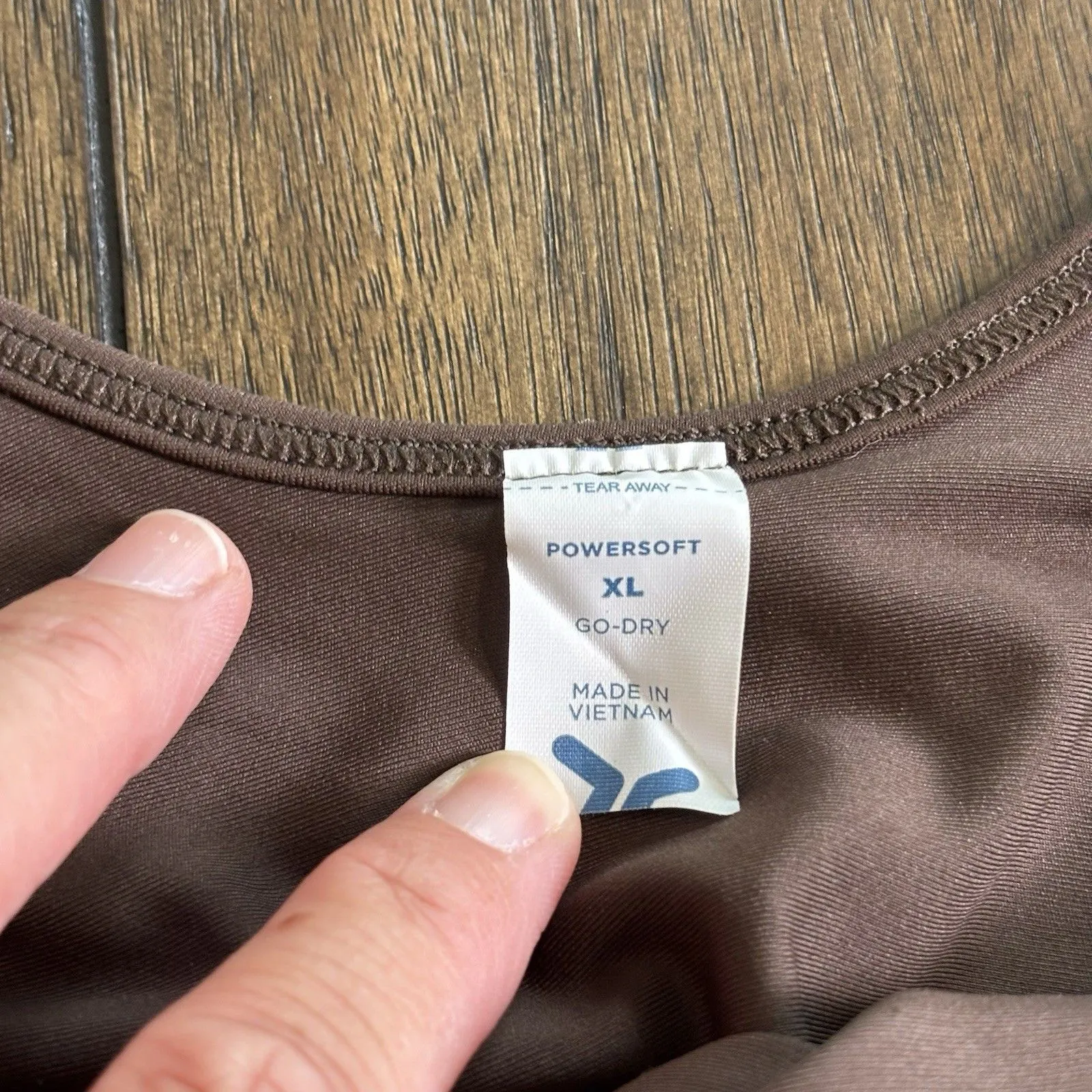 Old Navy Power Soft Bodysuit Sleeveless Stretch Full Length Go Dry Brown Size XL - Image 8