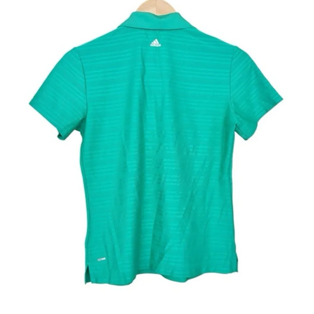 Adidas Climacool Green Golf Short Sleeve Polo Sz S - Image 3