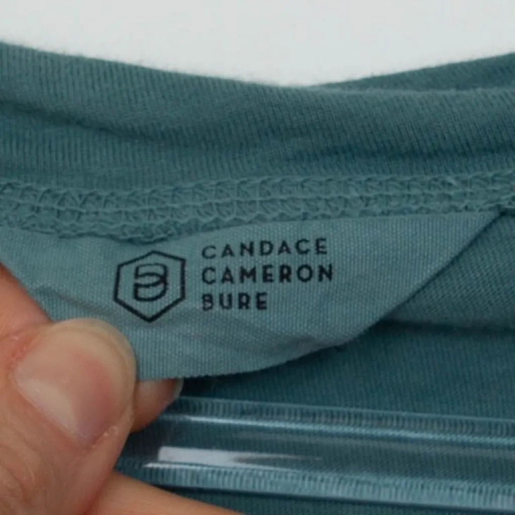 Candace Cameron Bure Womens Dip Dye Ombre Long Sleeve‎ Top Size L Lagenlook Boho Blue Size L - Image 3